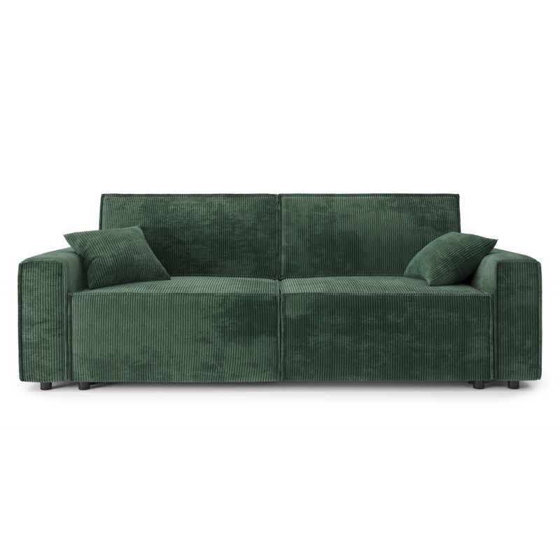 Canap Droit Mira Convertible Velours C Tel Vert Places