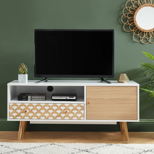 Acheter meuble tv hifi 120 cm GARDEN - Meubles JEM Façade de