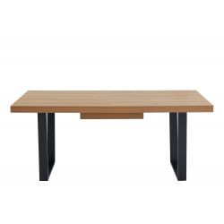 FELIX14 Table extensible 180 pieds en métal - 180-240 cmMélaminé chêne clair