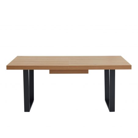 FELIX14 Table extensible 180 pieds en métal - 180-240 cmMélaminé chêne clair