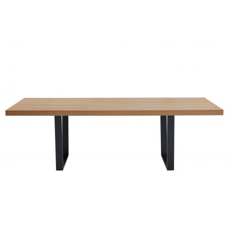 FELIX14 Table extensible 180 pieds en métal - 180-240 cmMélaminé chêne clair