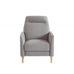 Fauteuil JOSEPH tissu gris inclinable