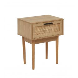 Table de chevet AMANA cannage naturel 40cm