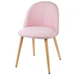 Chaise MACARON tissu rose pastel