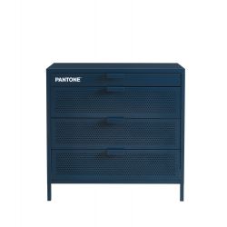 Commode PANTONE métal bleu nuit 4 tiroirs