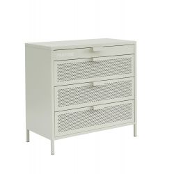 Commode PANTONE métal beige sable 4 tiroirs