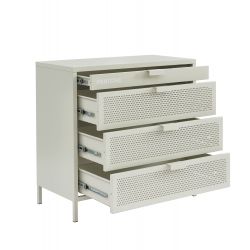 Commode PANTONE métal beige sable 4 tiroirs