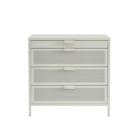 Commode PANTONE métal beige sable 4 tiroirs