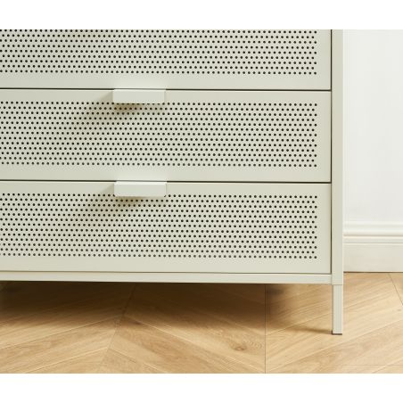 Commode PANTONE métal beige sable 4 tiroirs