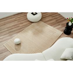 Tapis Olga beige motif arc en ciel 80x150 cm