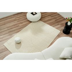 Tapis OLGA crème motif arc en ciel 80x300 cm