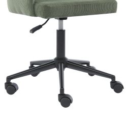 Fauteuil BARNABE en velours côtelé vert