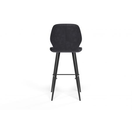 Lot de 2 tabourets ETHAN en PU noir