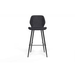 Lot de 2 tabourets ETHAN en PU noir