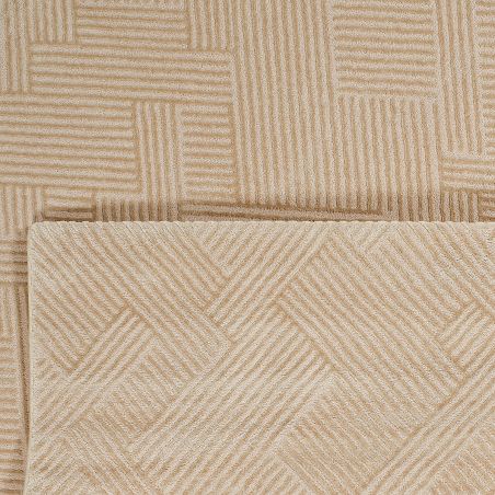 Tapis Olga beige motif linéaire 80x300 cm