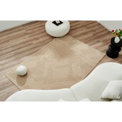 Tapis Olga beige motif linéaire 80x300 cm