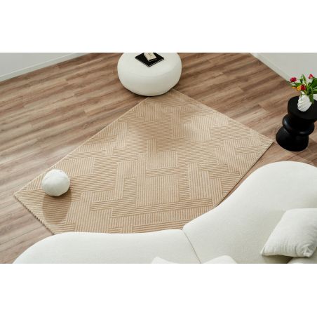 Tapis Olga beige motif linéaire 160x230 cm