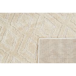 Tapis Ella crème motif losange 80x150 cm