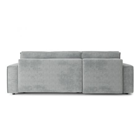 Canapé d'angle MIRA convertible en velours gris clair