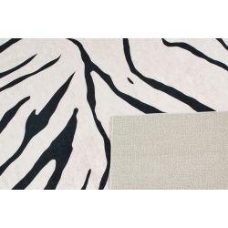 Tapis ALVA beige motif zébré 80x300 cm