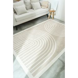 Tapis ALVA beige motif arc en ciel 180x290 cm