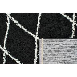 Tapis THEA noir motif losange 160x230 cm