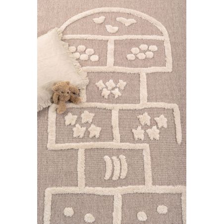 Tapis MALO beige motif marelle 80x150 cm