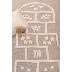 Tapis MALO beige motif marelle 160x230 cm