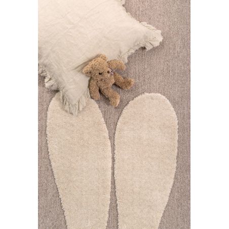 Tapis MALO beige motif lapin 80x150 cm