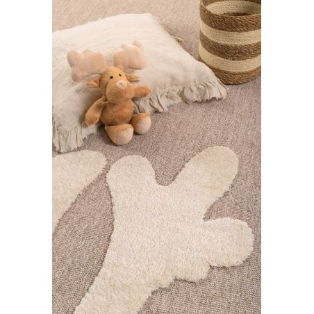 Tapis MALO beige motif cerf 80x150 cm