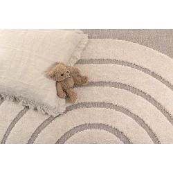 Tapis MALO beige motif arc en ciel 80x150 cm