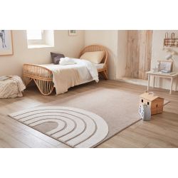 Tapis MALO beige motif arc en ciel 120x170 cm