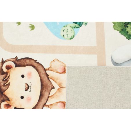 Tapis NOE beige motif animaux 160x230 cm