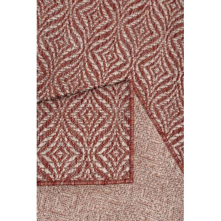 Tapis CHYPRE rouge motif graphique 160x230cm