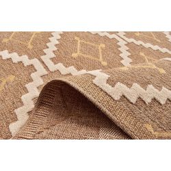 Tapis FORANA blanc et jaune aspect jute 160x230cm