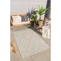 Tapis MADEIRA gris motif abstrait 120x160cm