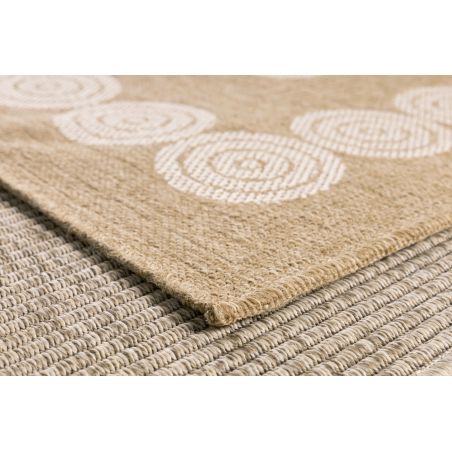 Tapis MALLORCA marron et blanc aspect jute 200x290cm