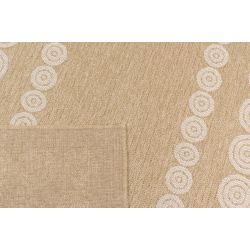 Tapis MALLORCA marron et blanc aspect jute 200x290cm