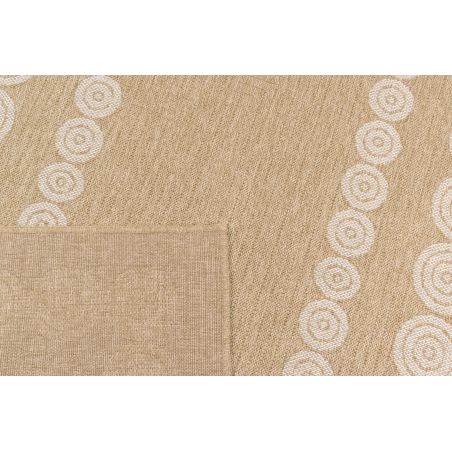 Tapis MALLORCA marron et blanc aspect jute 200x290cm