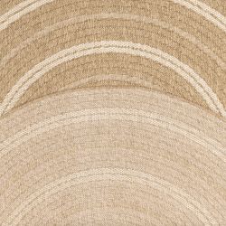 Tapis MENORCA rond marron et blanc aspect jute 160x160cm