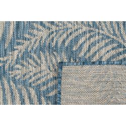 Tapis SAONA bleu motif feuilles 160x230cm