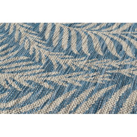 Tapis SAONA bleu motif feuilles 160x230cm