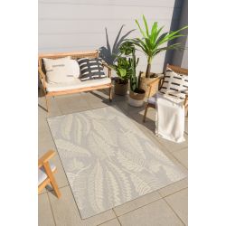 Tapis SICILIA gris motif palmier 160x230cm