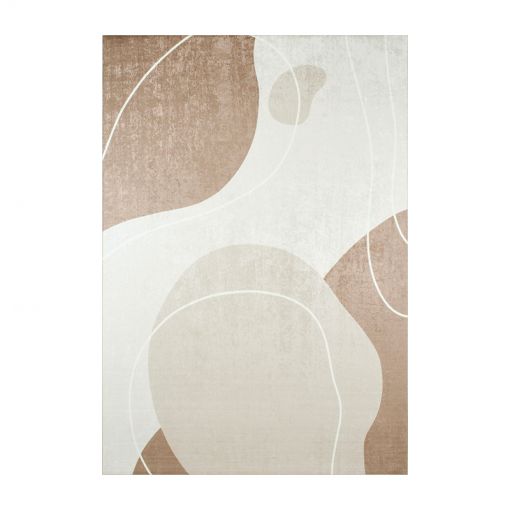 Tapis ALVA beige motif abstrait 80x300 cm