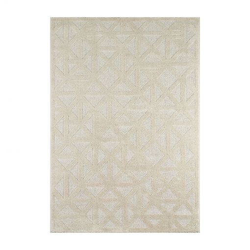 Tapis ELLA crème motif géométrique 80x150 cm