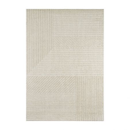 Tapis ELLA crème motif linéaire 80x150 cm