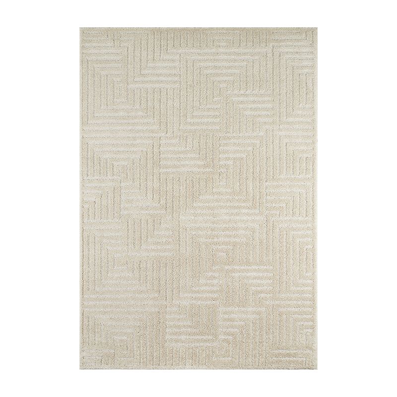 Tapis ELLA crème motif labyrinthe 80x150 cm