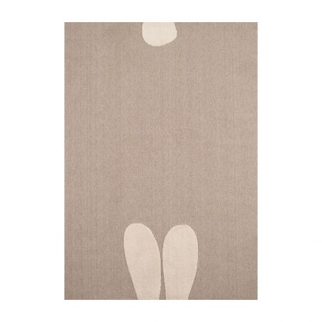 Tapis MALO beige motif lapin 80x150 cm