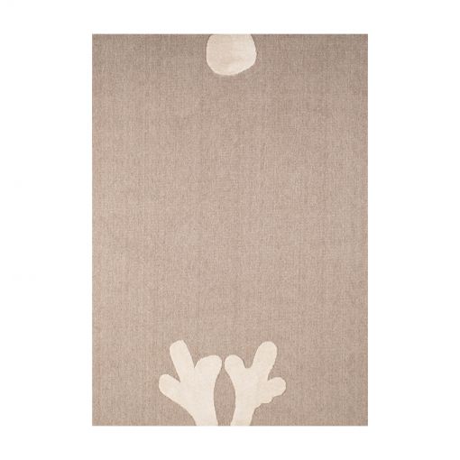 Tapis MALO beige motif cerf 80x150 cm