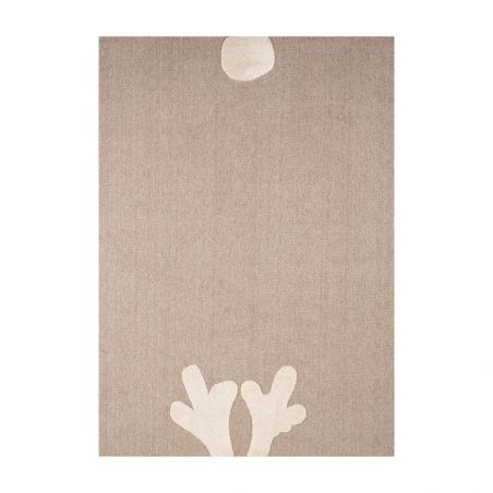 Tapis MALO beige motif cerf 160x230 cm